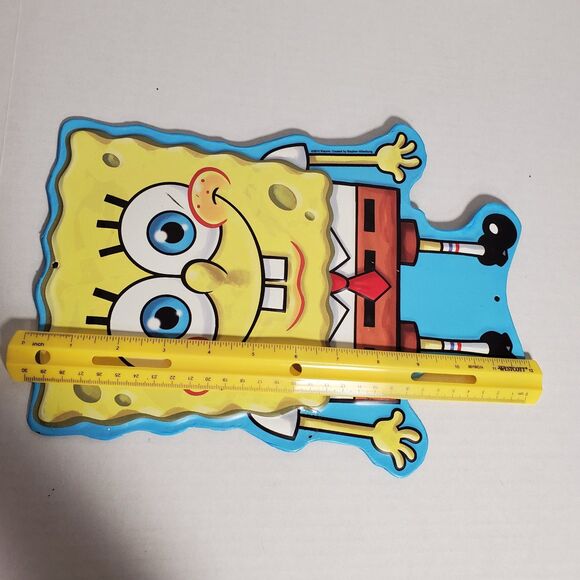 SpongeBob SquarePants Metal Tin Sign Wall Decor Nickelodeon Vintage Style Plaque - Picture 9 of 12